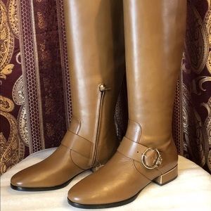 Tory Burch Sofia Leather Riding Boot, Brown (9)